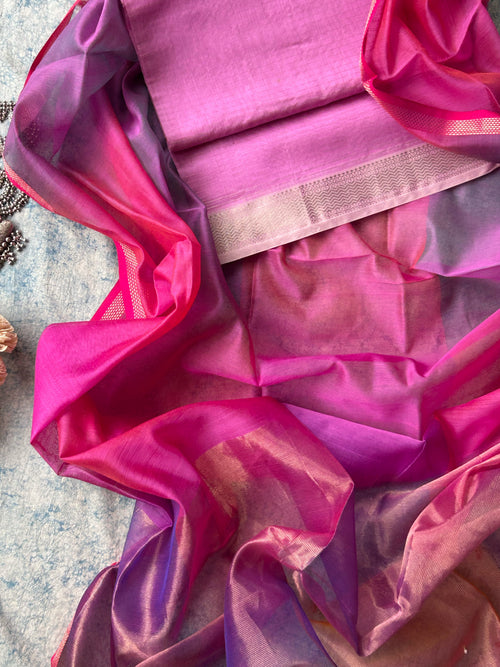 Aasmaa - Handwoven Maheshwari Kurta Dupatta Set