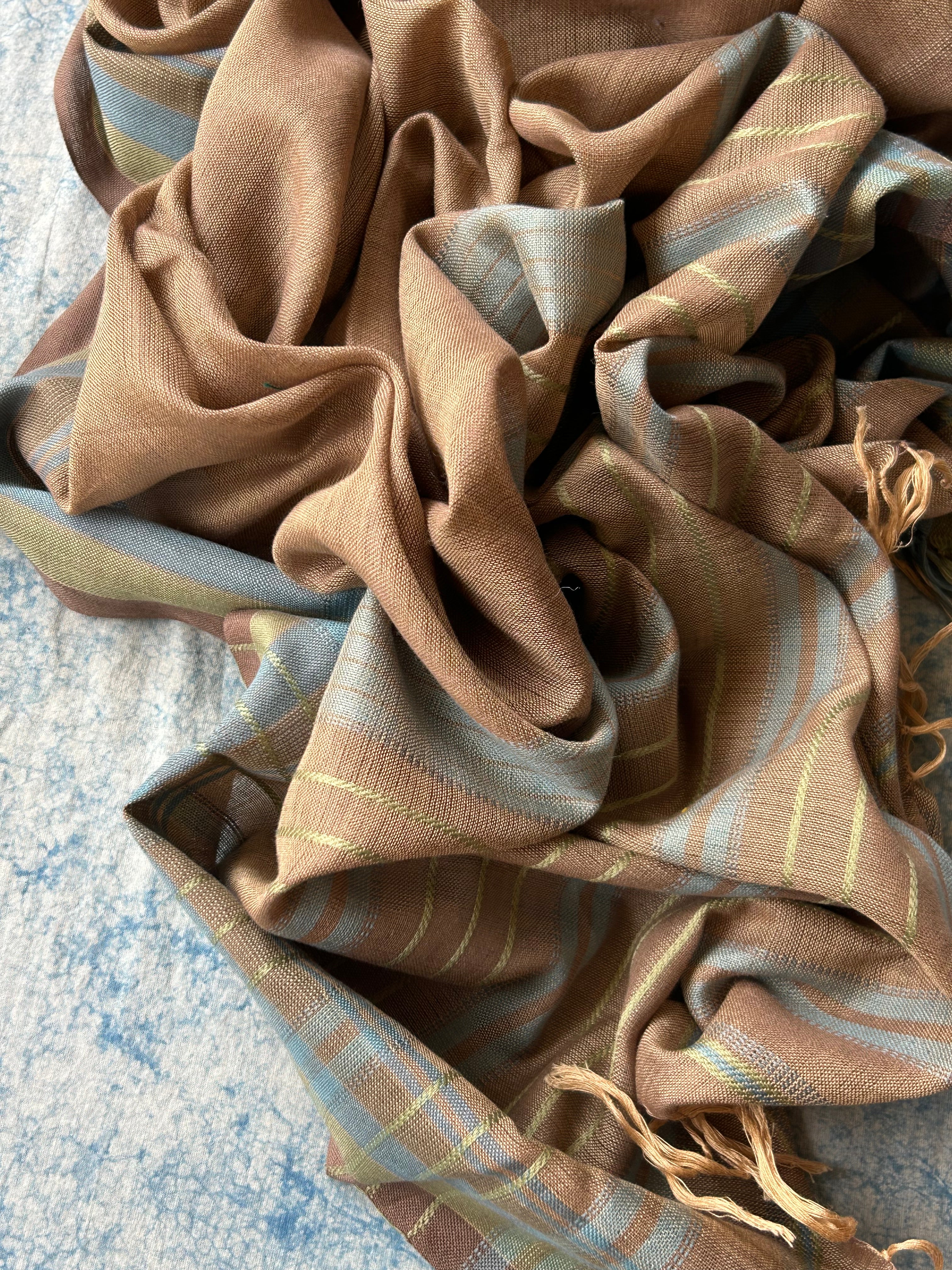 Aranya - Handwoven Ikath Cotton and Bhujodi Dupatta Set