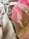 Handwoven Chikankari Work Maheshwari Set