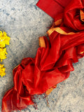 Handwoven Maheshwari tissue Kurta Dupatta Set