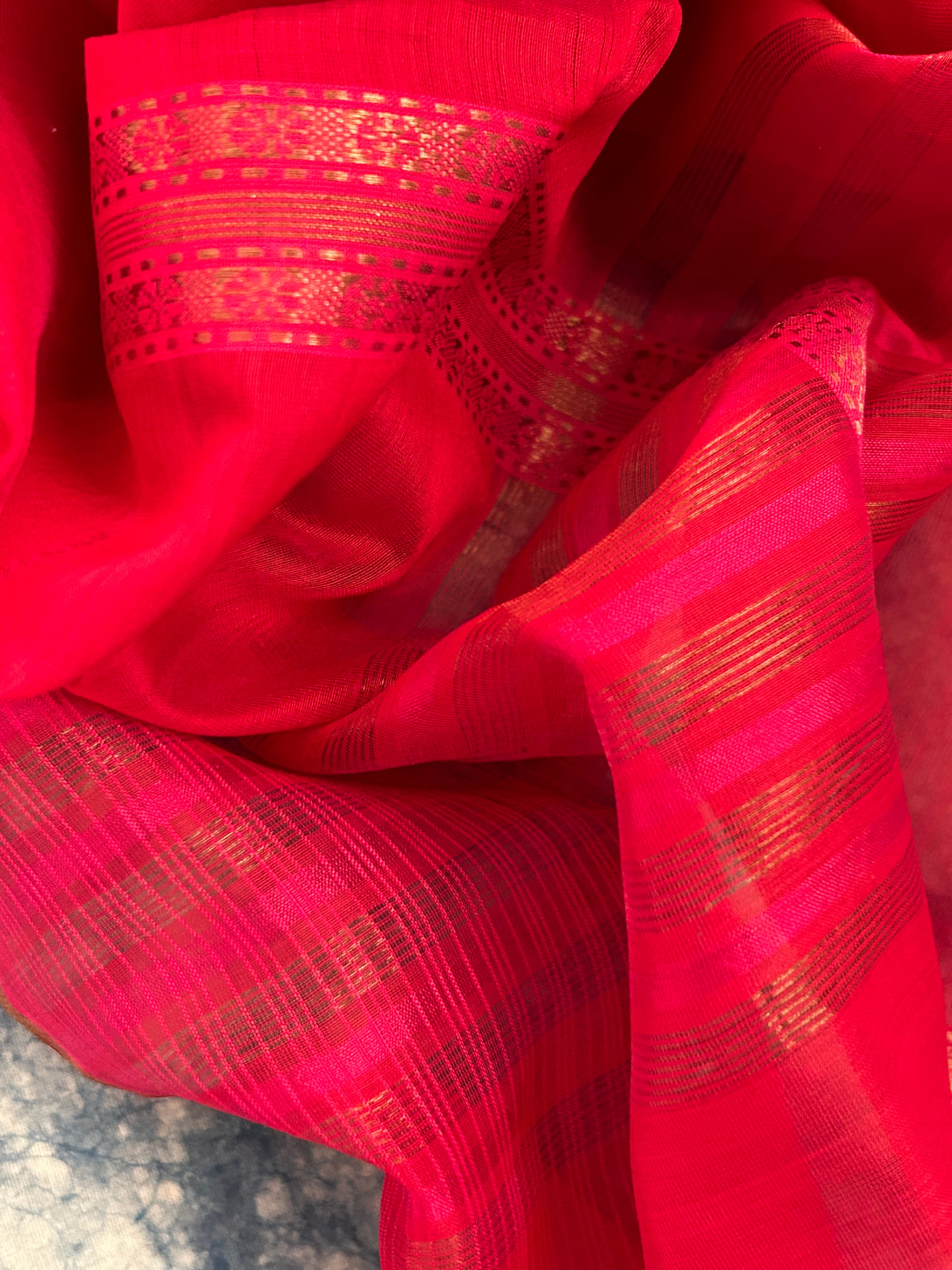Handwoven Maheshwari Kurta Dupatta Set