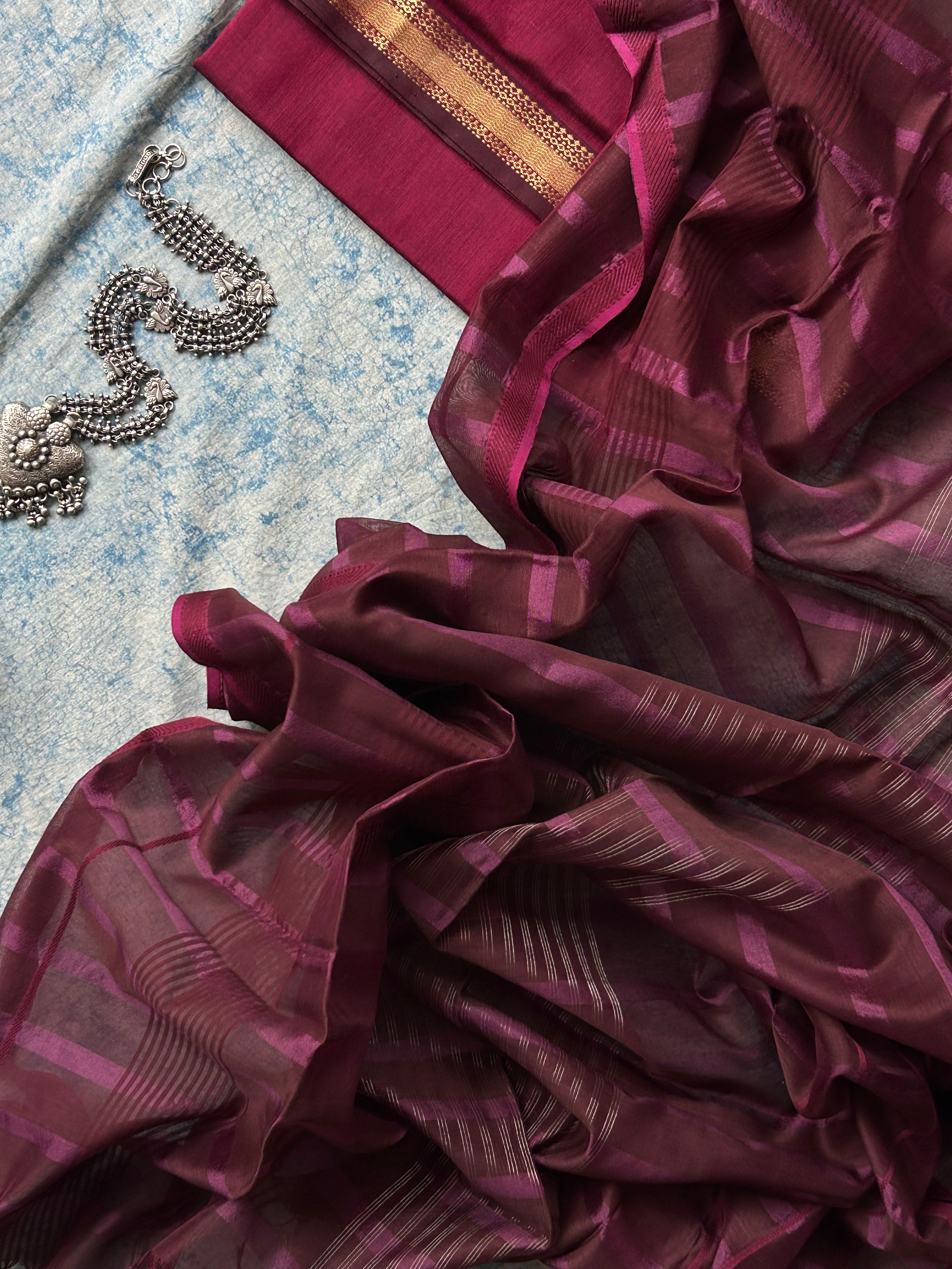 Malhaar - Handwoven Maheshwari Kurta Dupatta Set