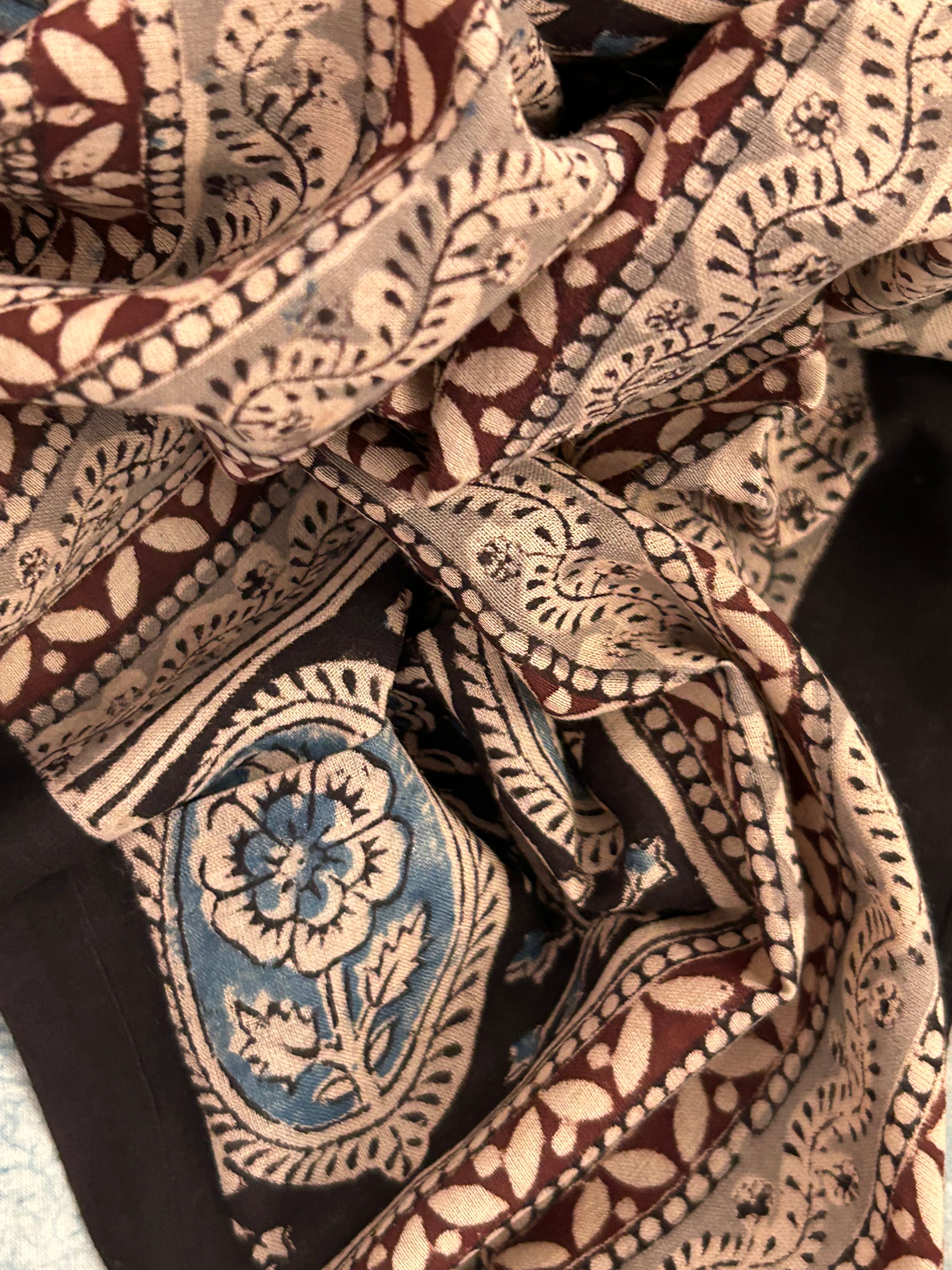 Handwoven Handcrafted Bhujodi Kala Cotton Kalamkari Kurta Dupatta Set