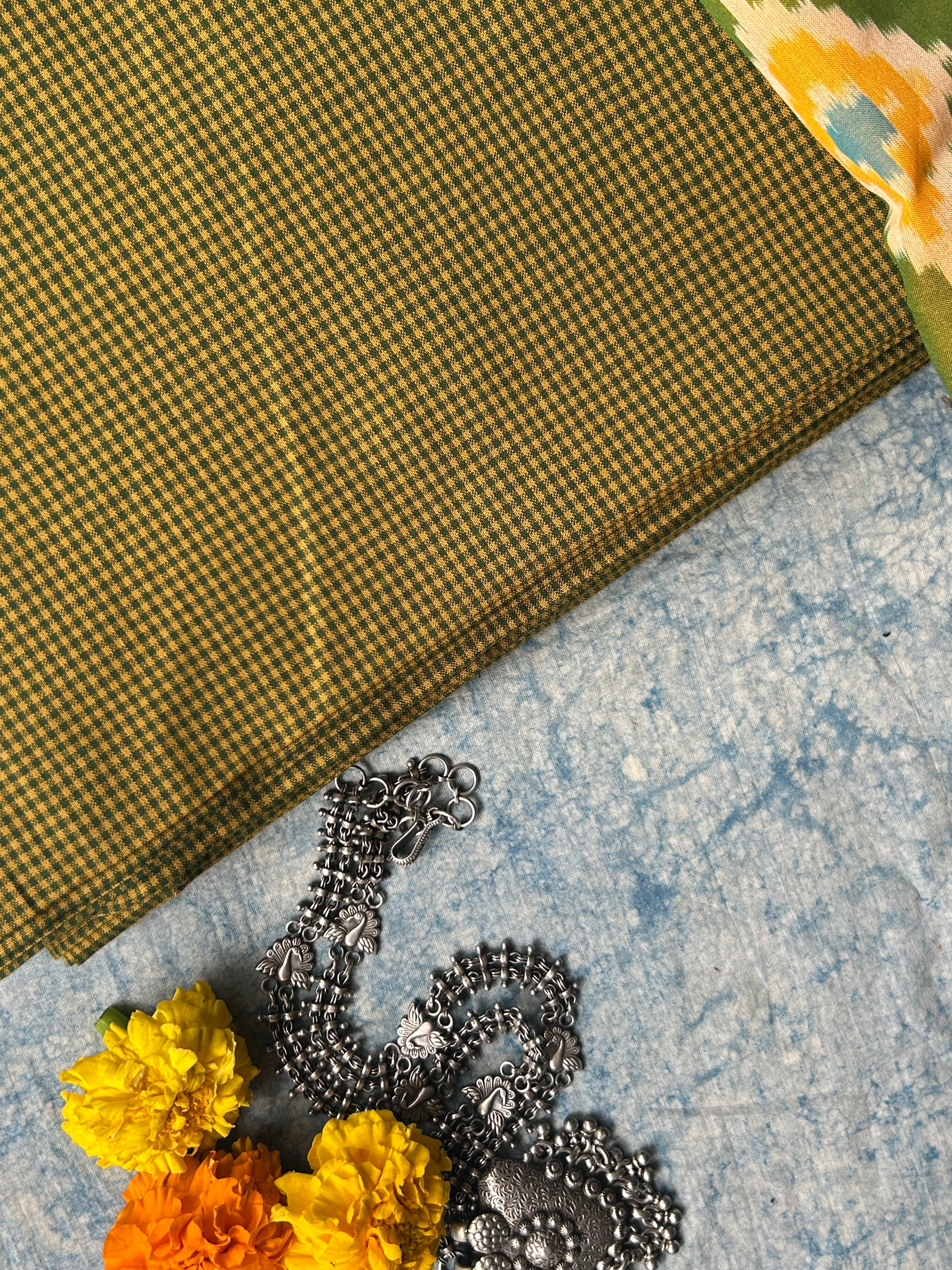 Handwoven Ikat Kurta Dupatta Set