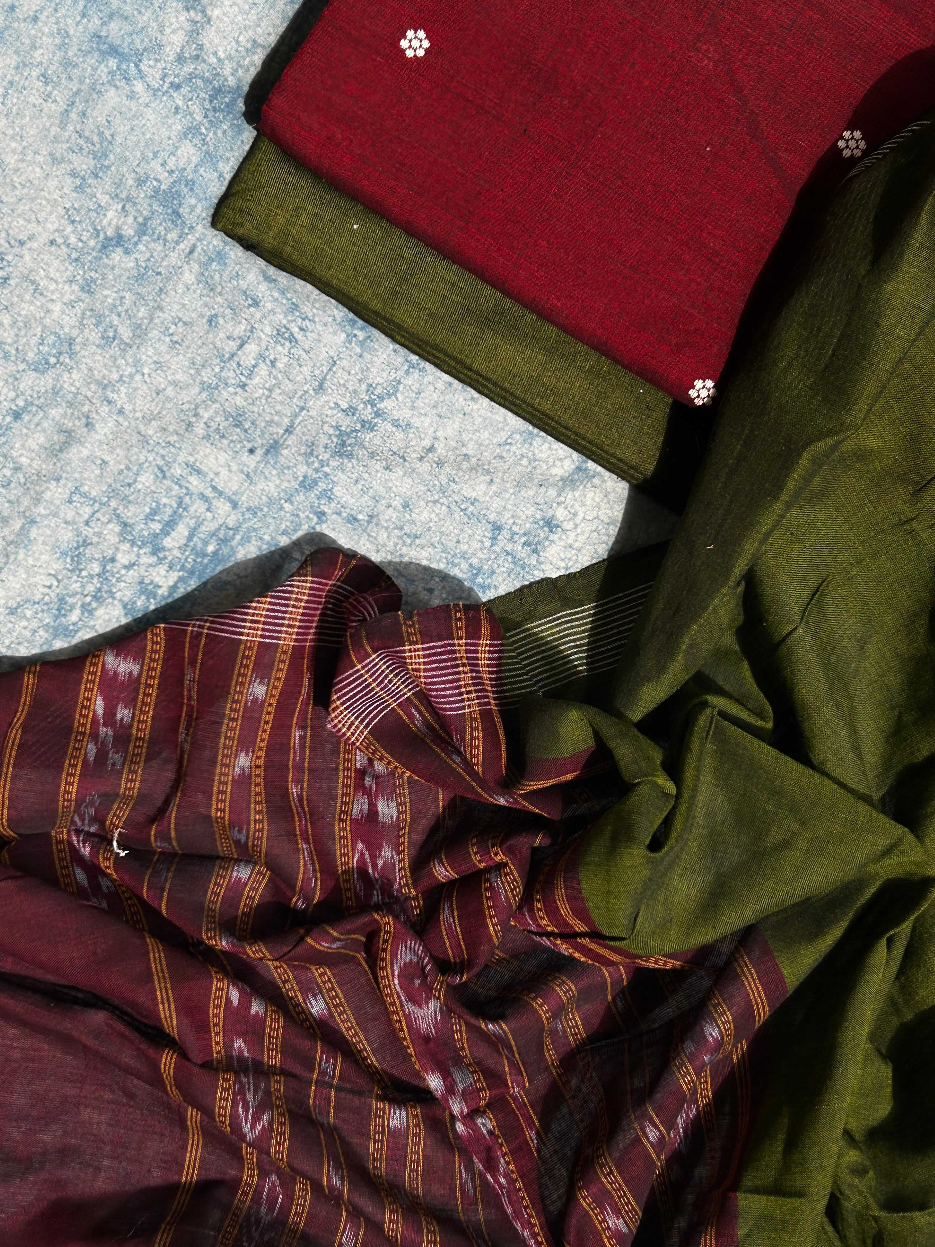 Handwoven Nuapatna Cotton Suit