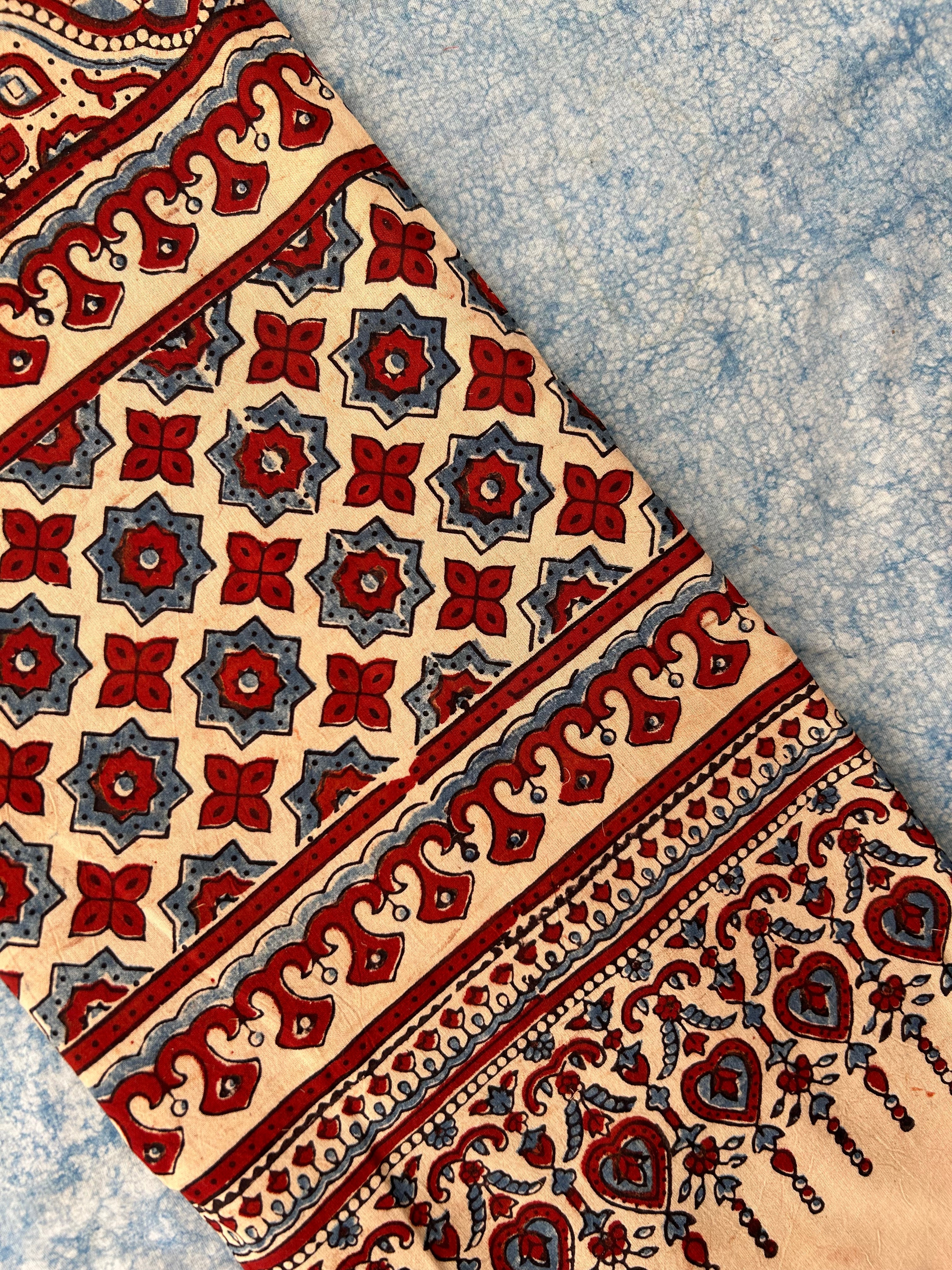 Natural Dyes Hand Block Ajrakh Dupatta