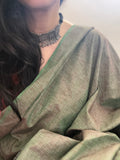 Handwoven 2.5m Fabric - Green Red