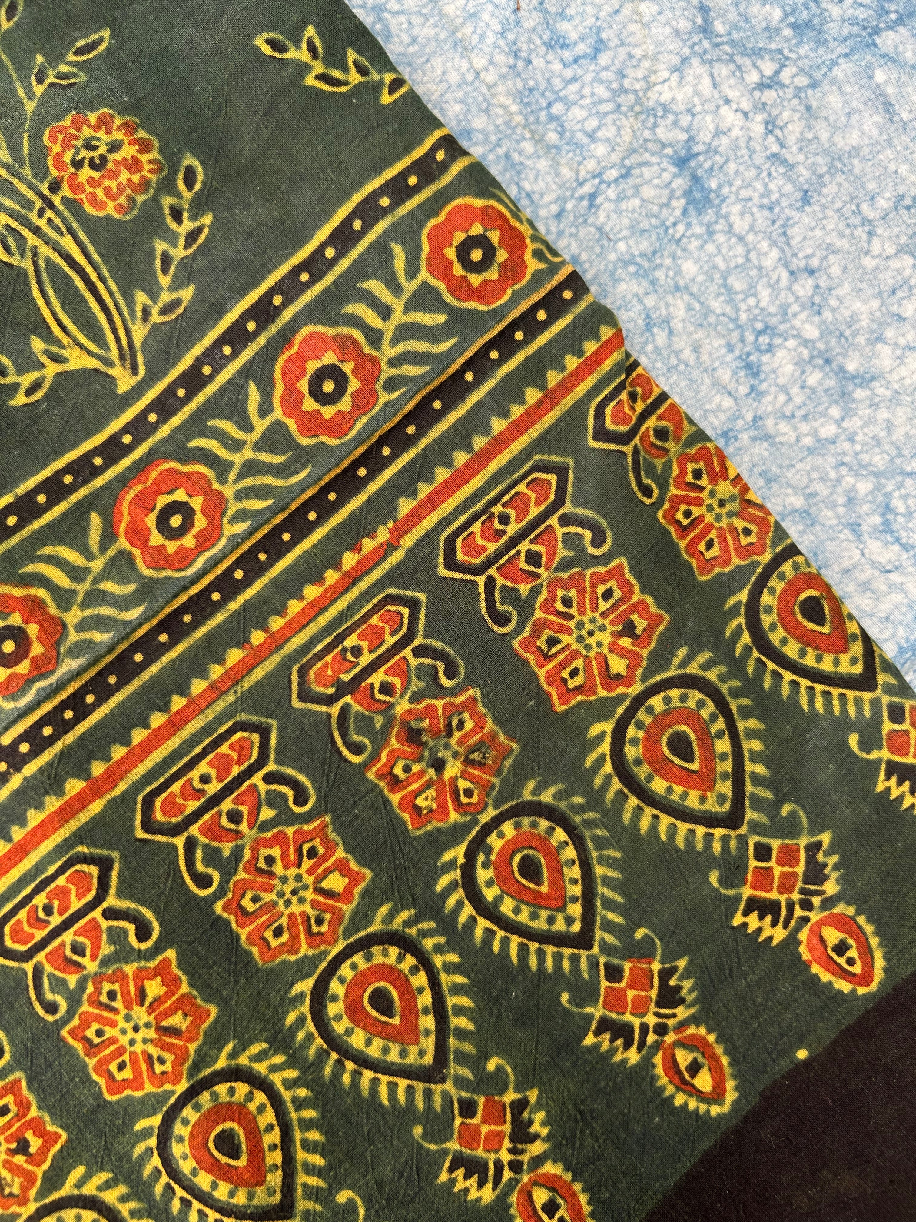 Natural Dyes Hand Block Ajrakh Dupatta