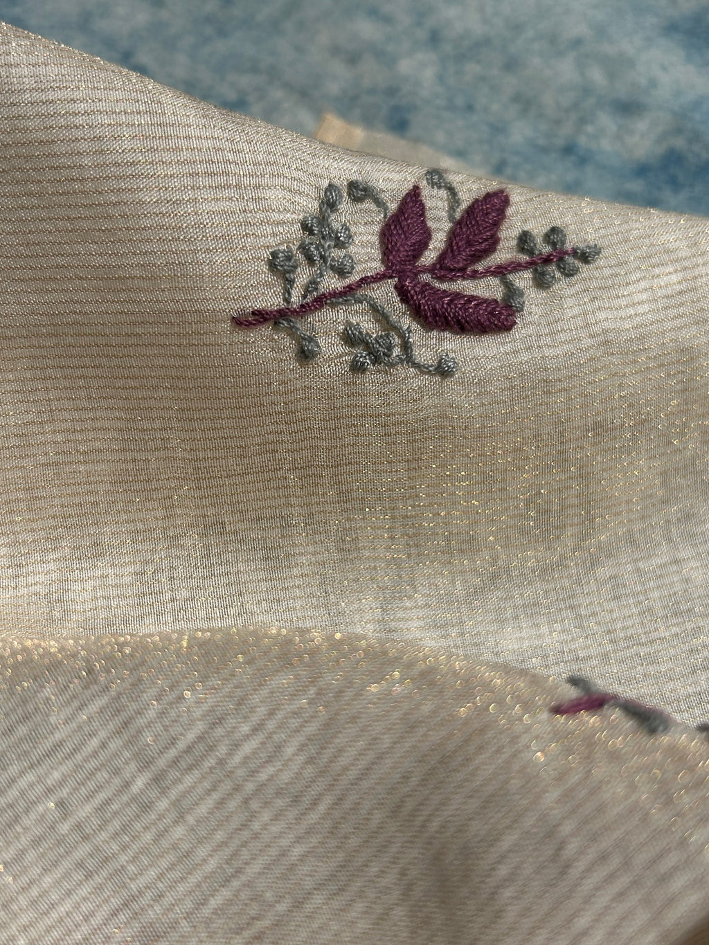 Handwoven Chikankari Work Maheshwari Set