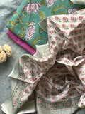 Handcrafted Cotton Suit Set - Sea Green