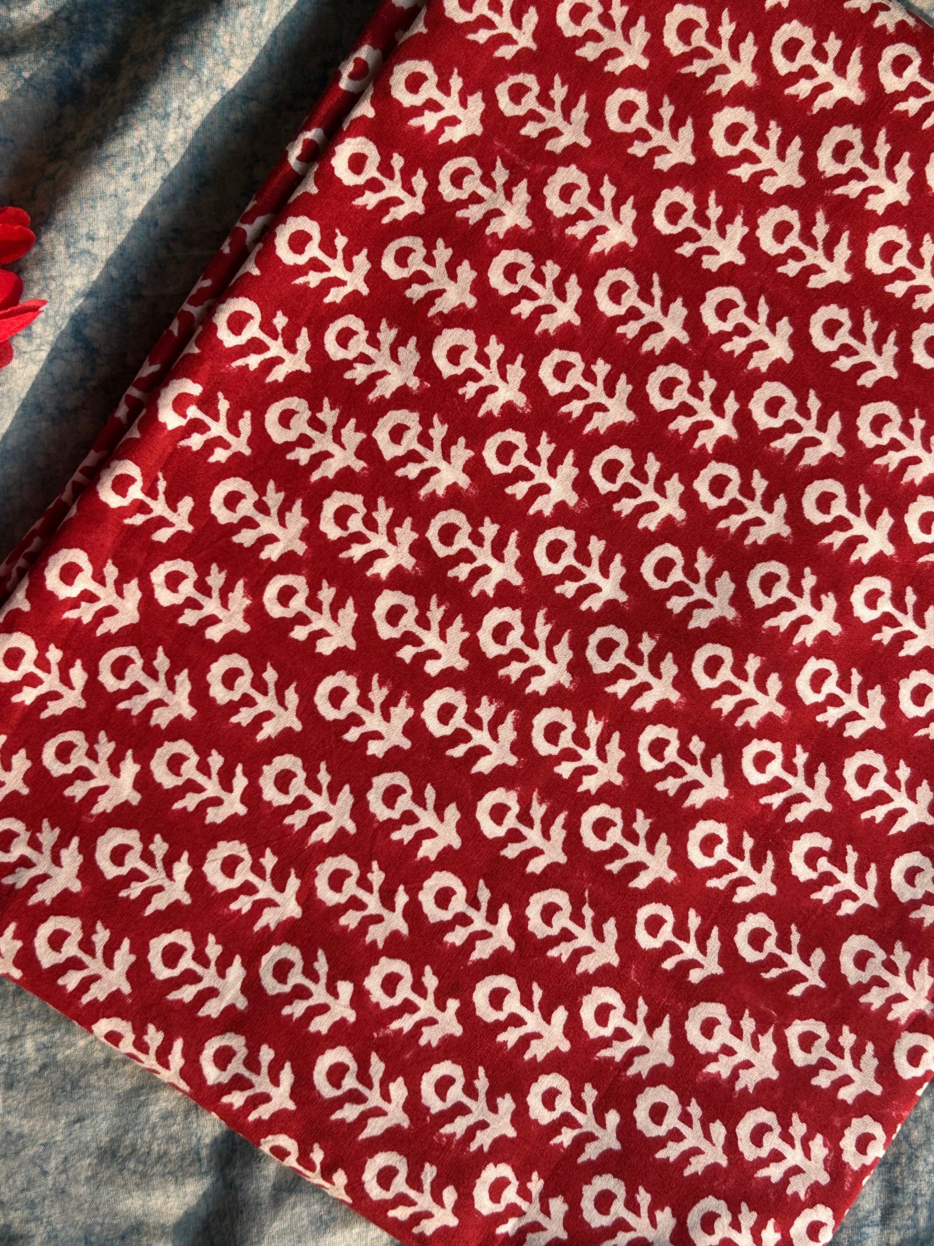Hand Block Printed Azo free Dyed Cotton (2.5m)