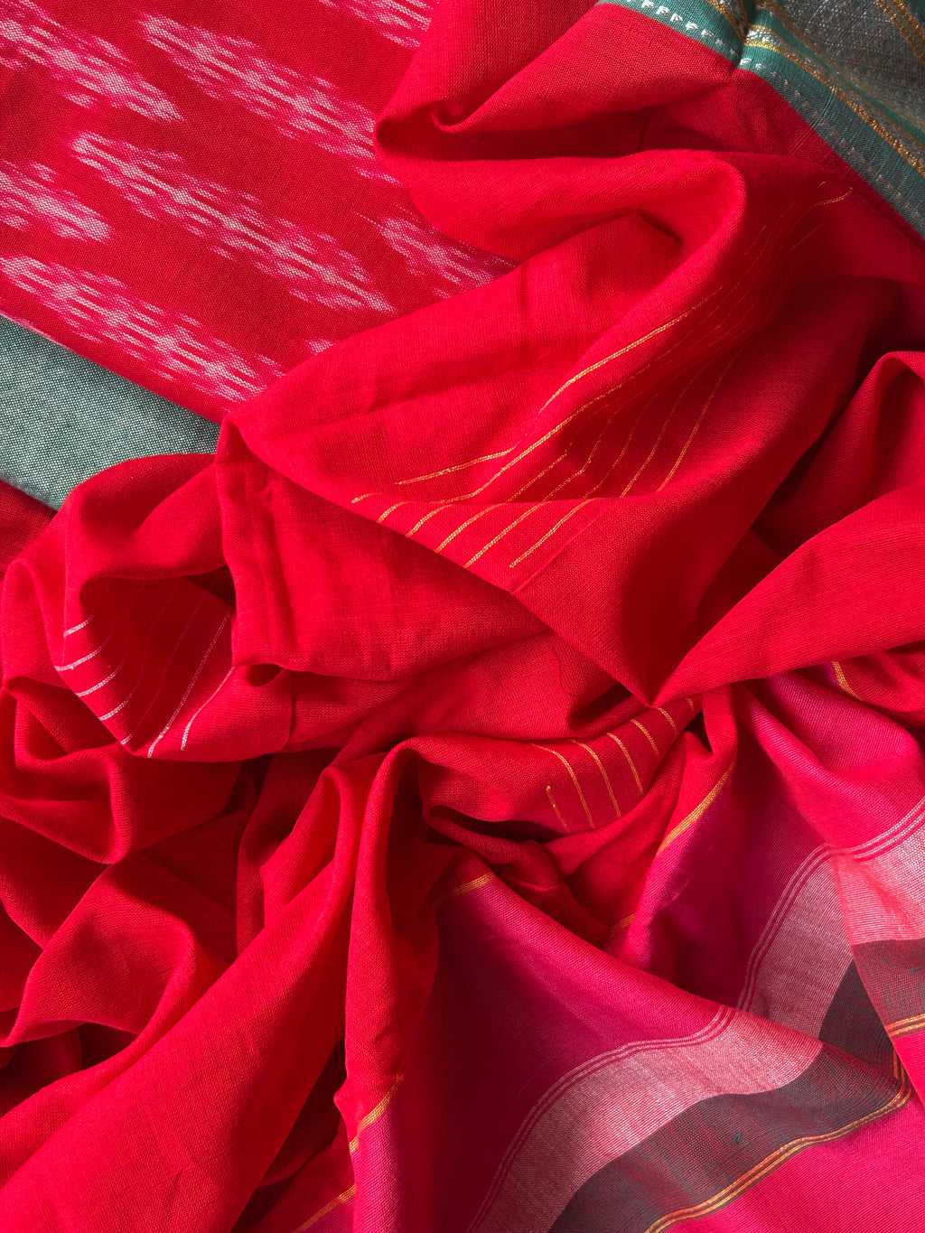 Maya - Handwoven Telangana cotton and Ilkal Dupatta Set
