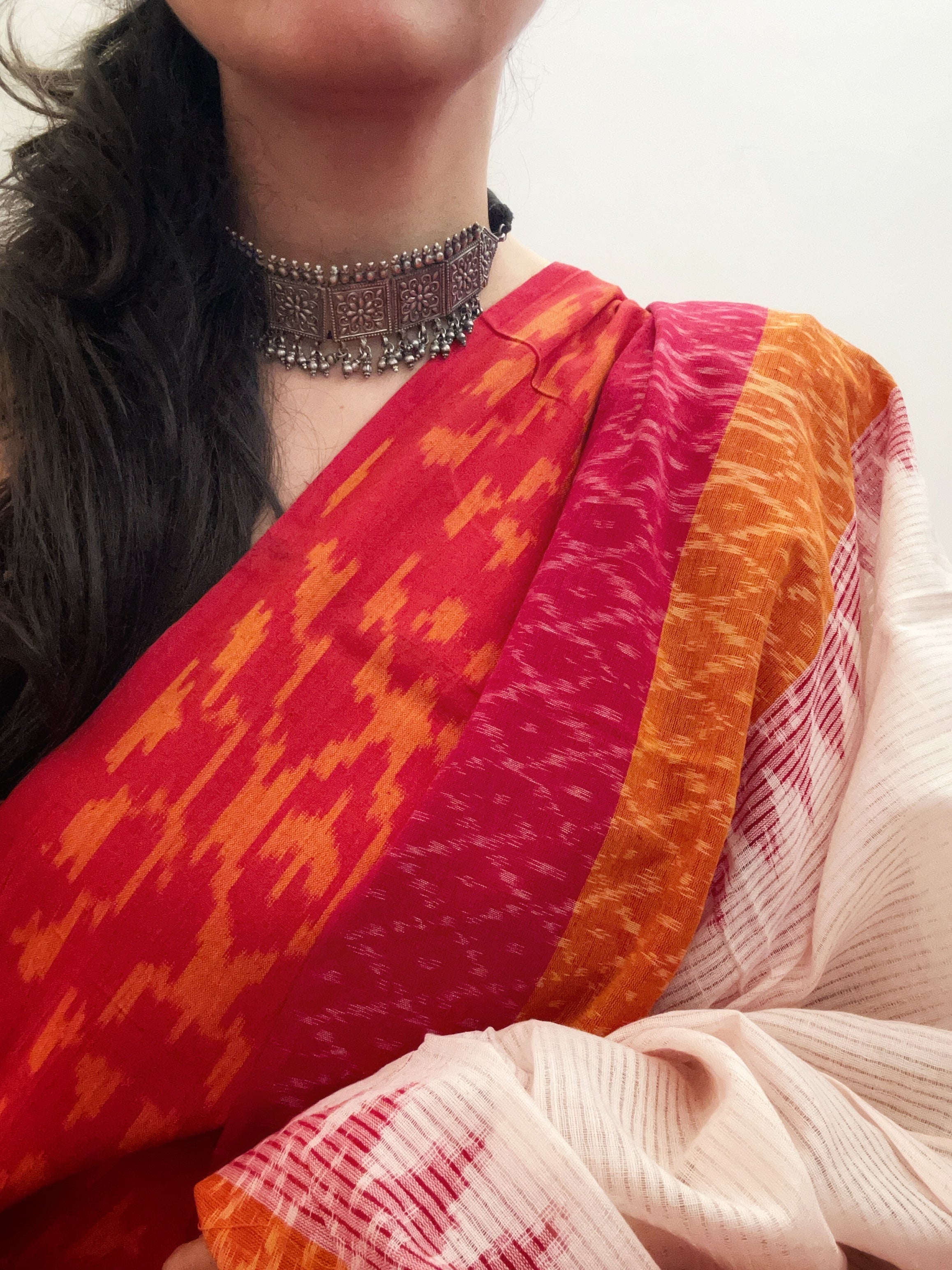 Handwoven Ikat Kurta Dupatta Set