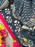 Handblock Handdone Embroidery Cotton Kota Suit
