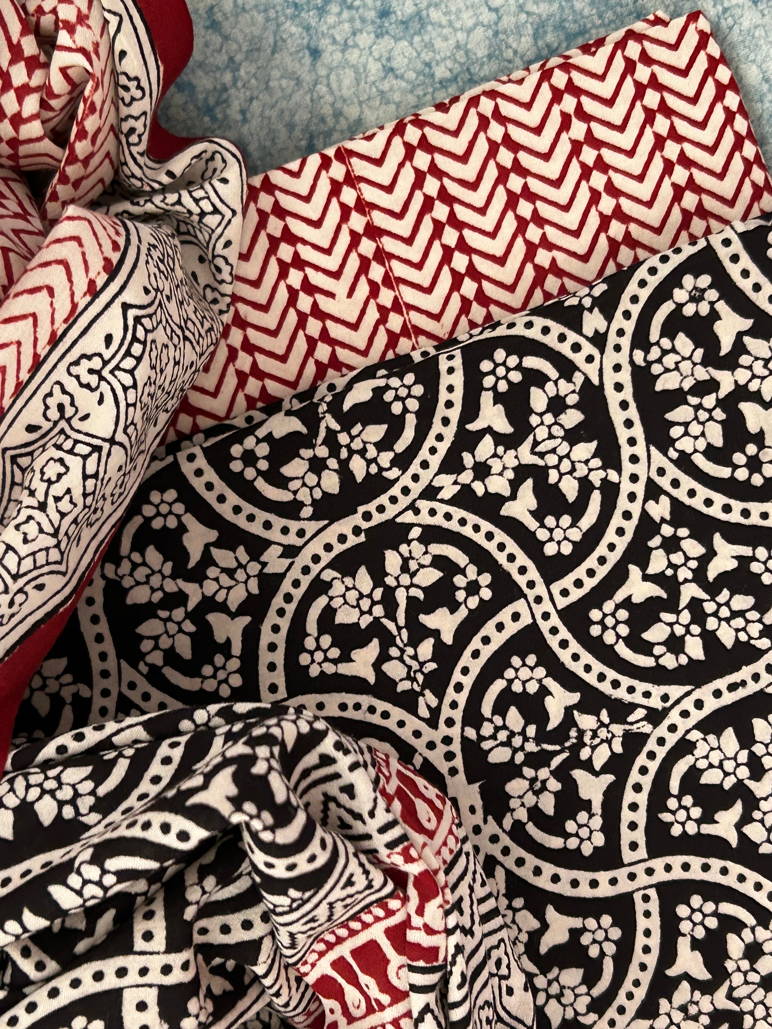 Natural Dyed Bagh Block Print Cotton Suit