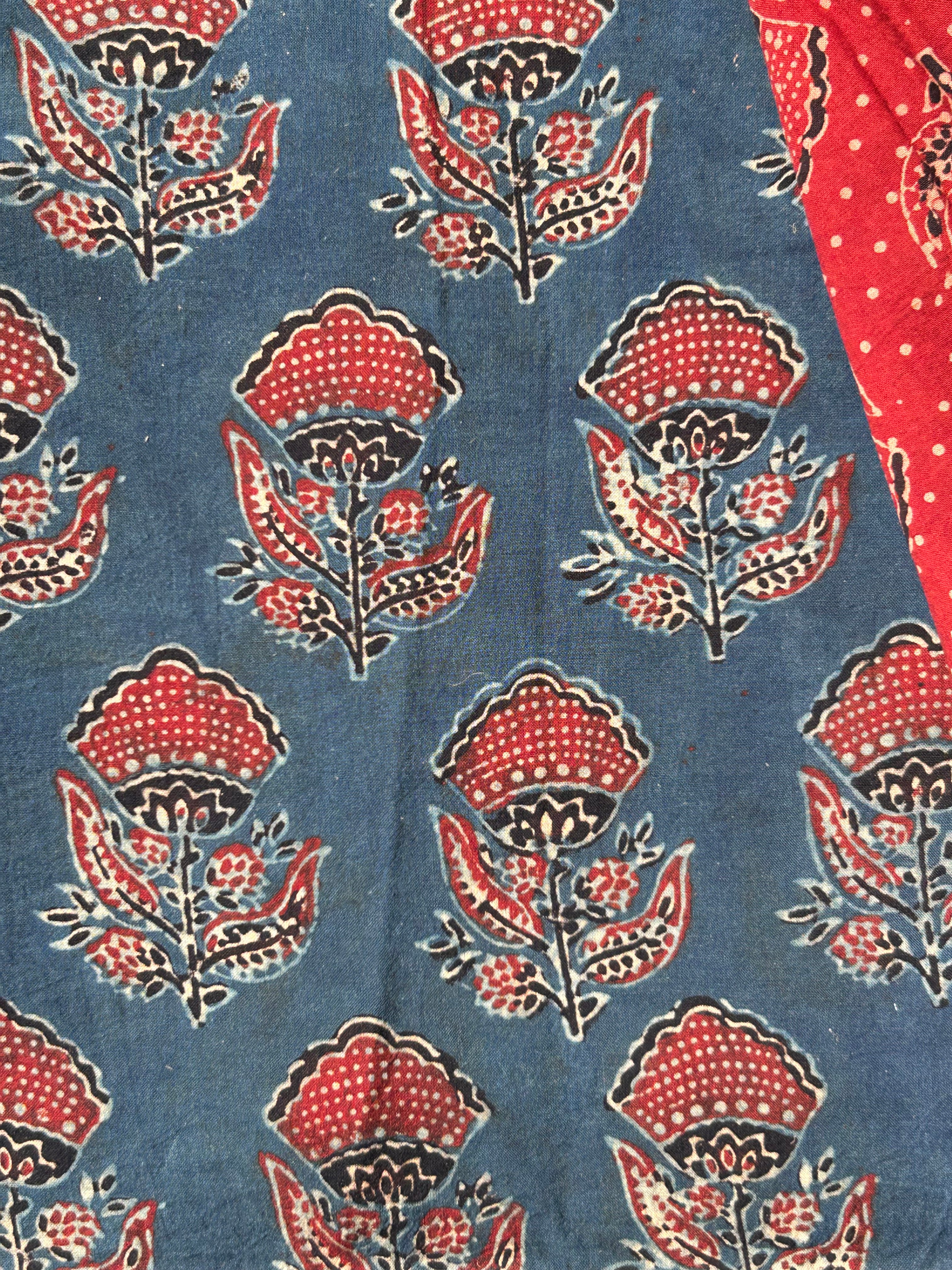 Natural Dyes Handblock Ajrakh Cotton Suit