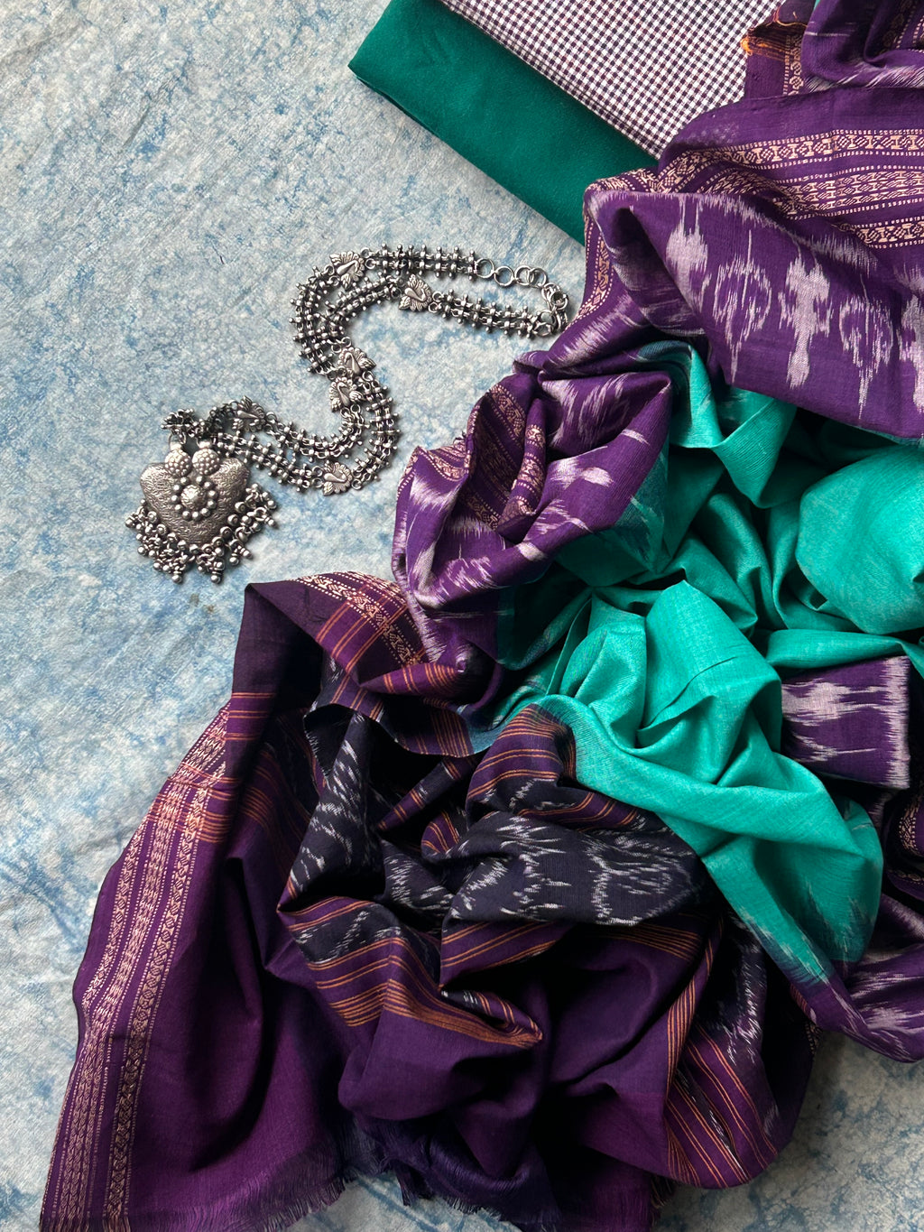 Neelkamal - Handwoven Ikath Kurta Dupatta Set