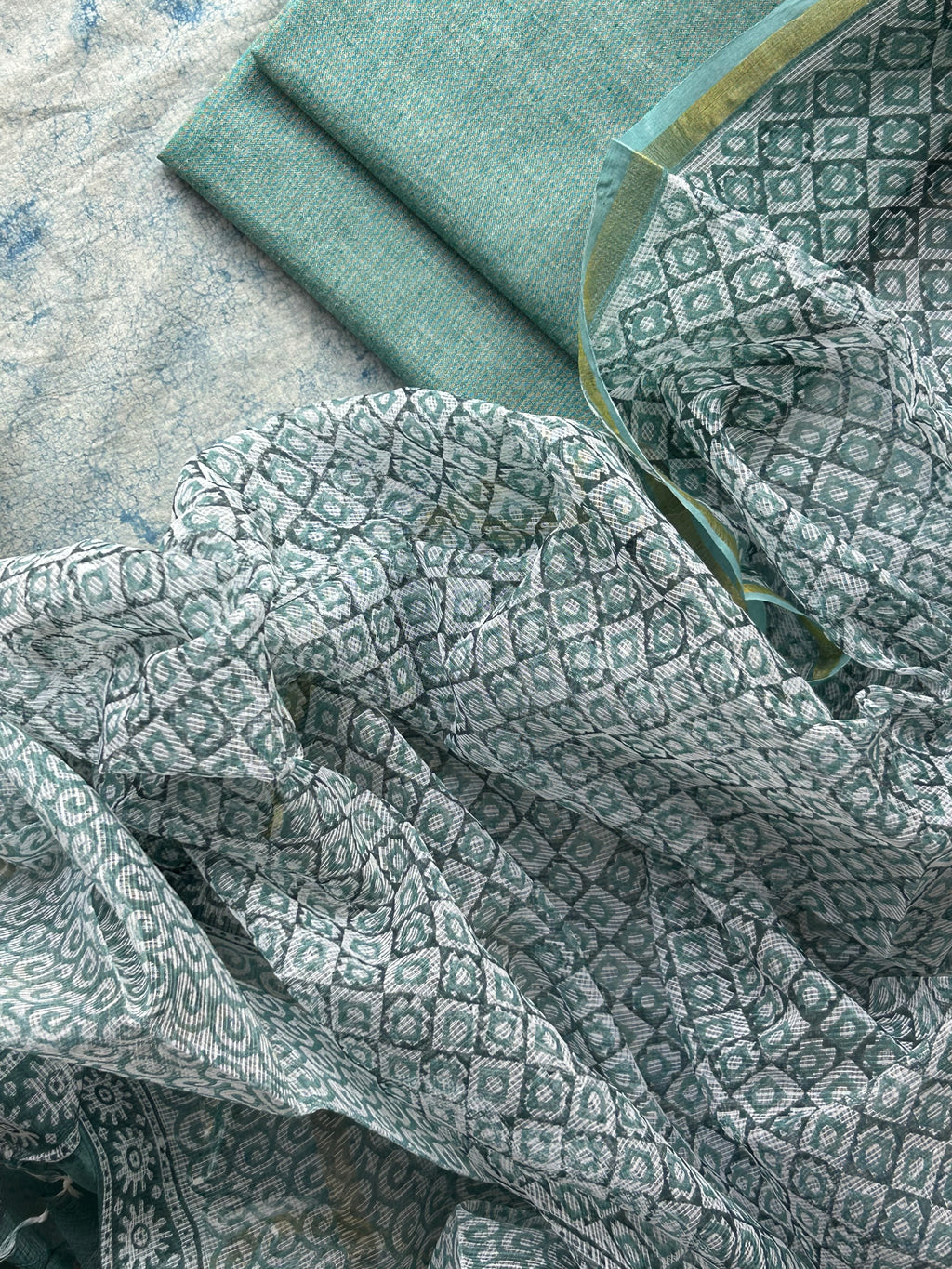 Mridul - Handwoven Handblock Printed Set