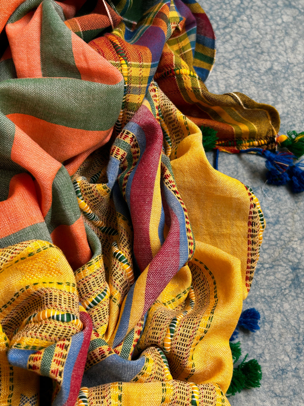 Handwoven Kala Cotton Bhujodi Kurta Dupatta Set