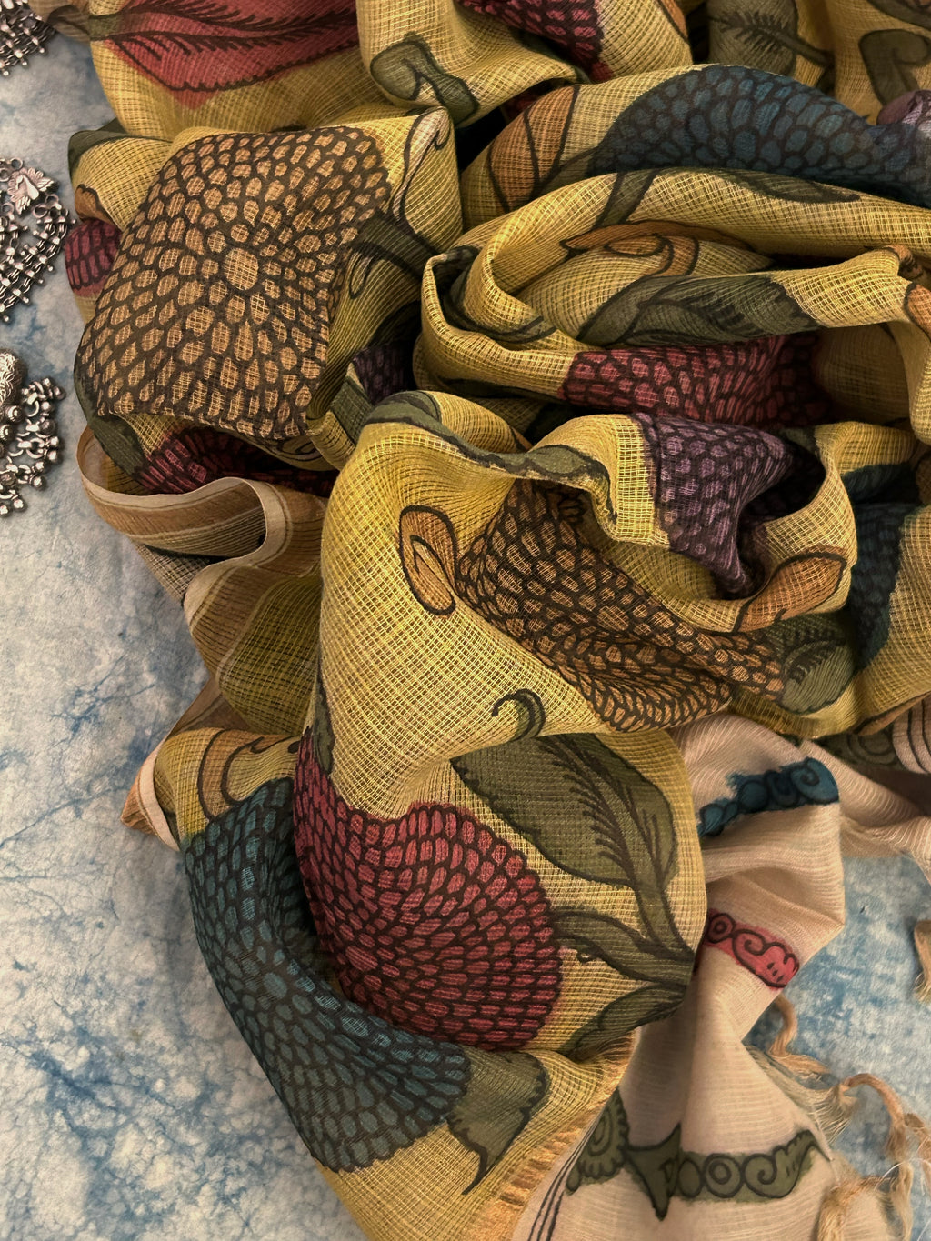 Handwoven Handpainted Kalamkari Set