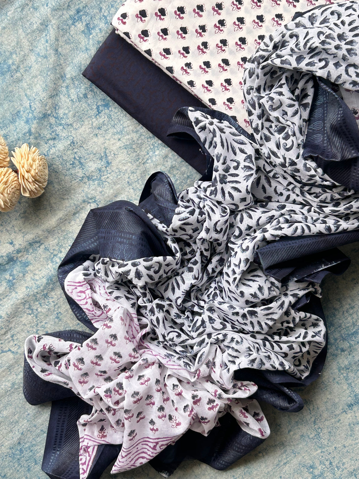 Handblock Azo-free Dye Cotton Suit Set