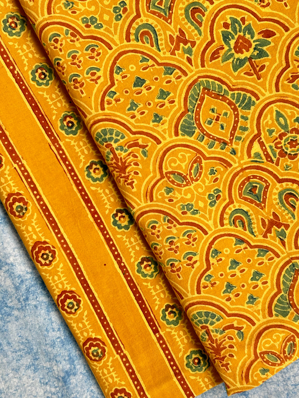 Natural Dyes Handblock Ajrakh Cotton Suit