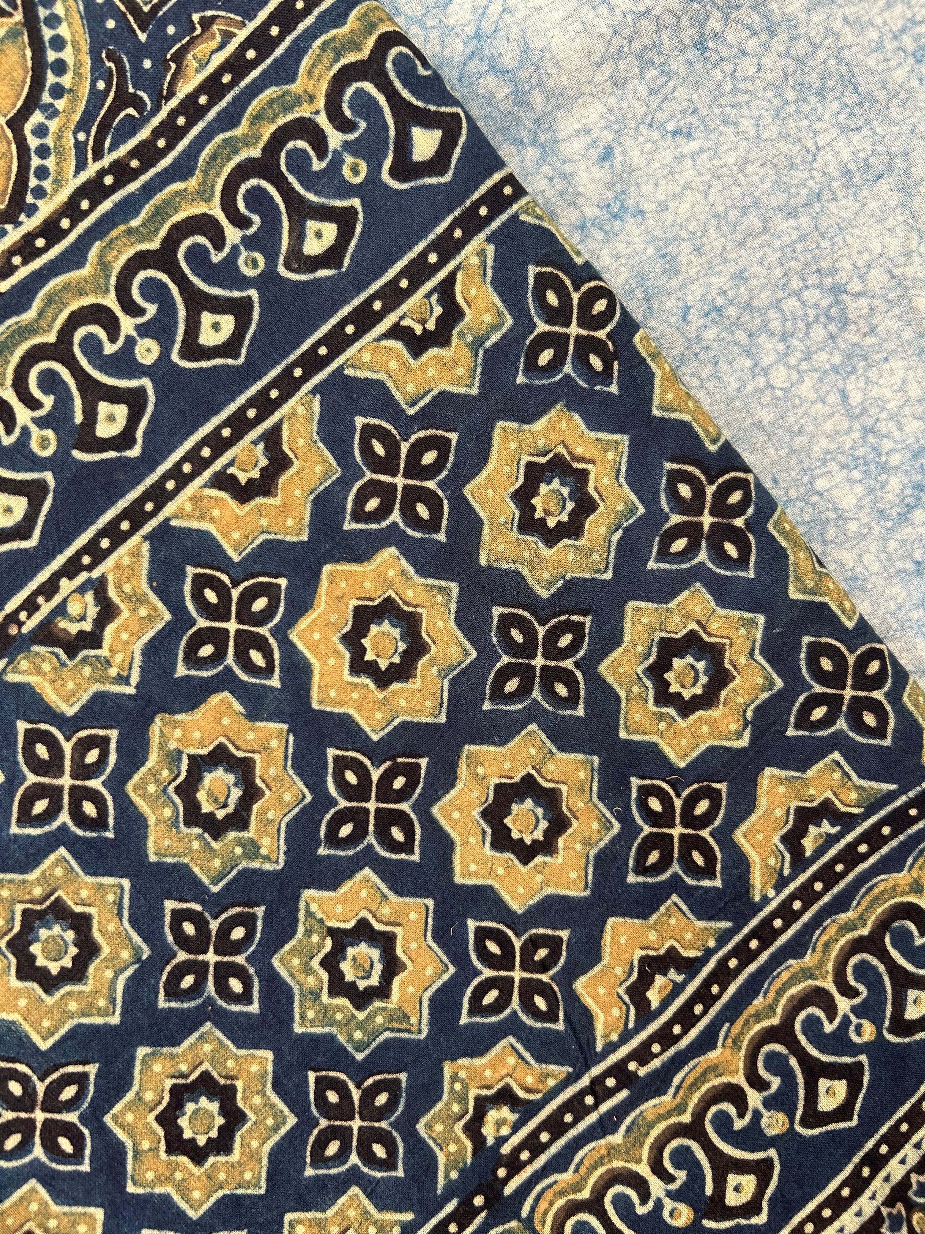 Natural Dyes Hand Block Ajrakh Dupatta