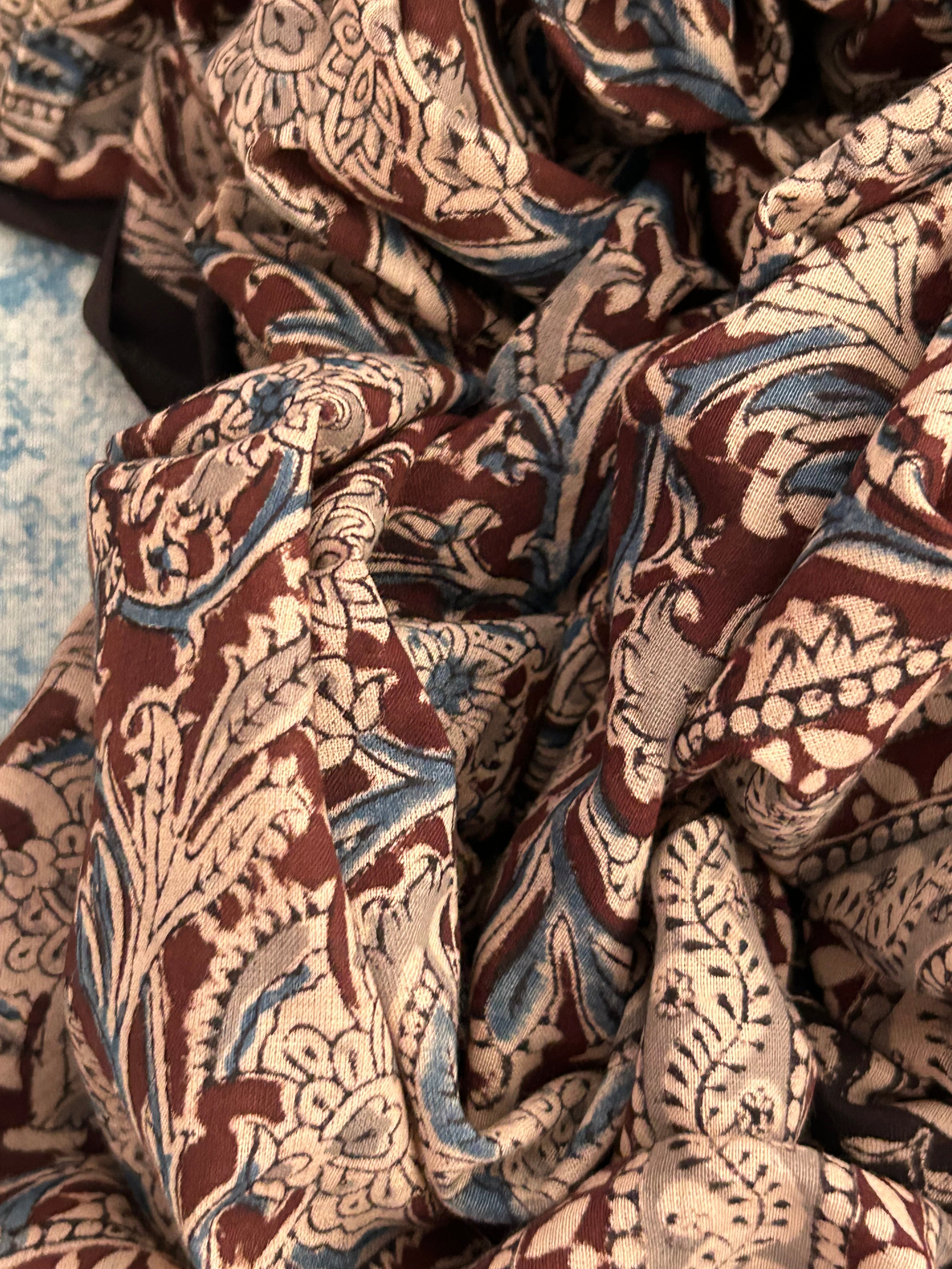 Handwoven Handcrafted Bhujodi Kala Cotton Kalamkari Kurta Dupatta Set