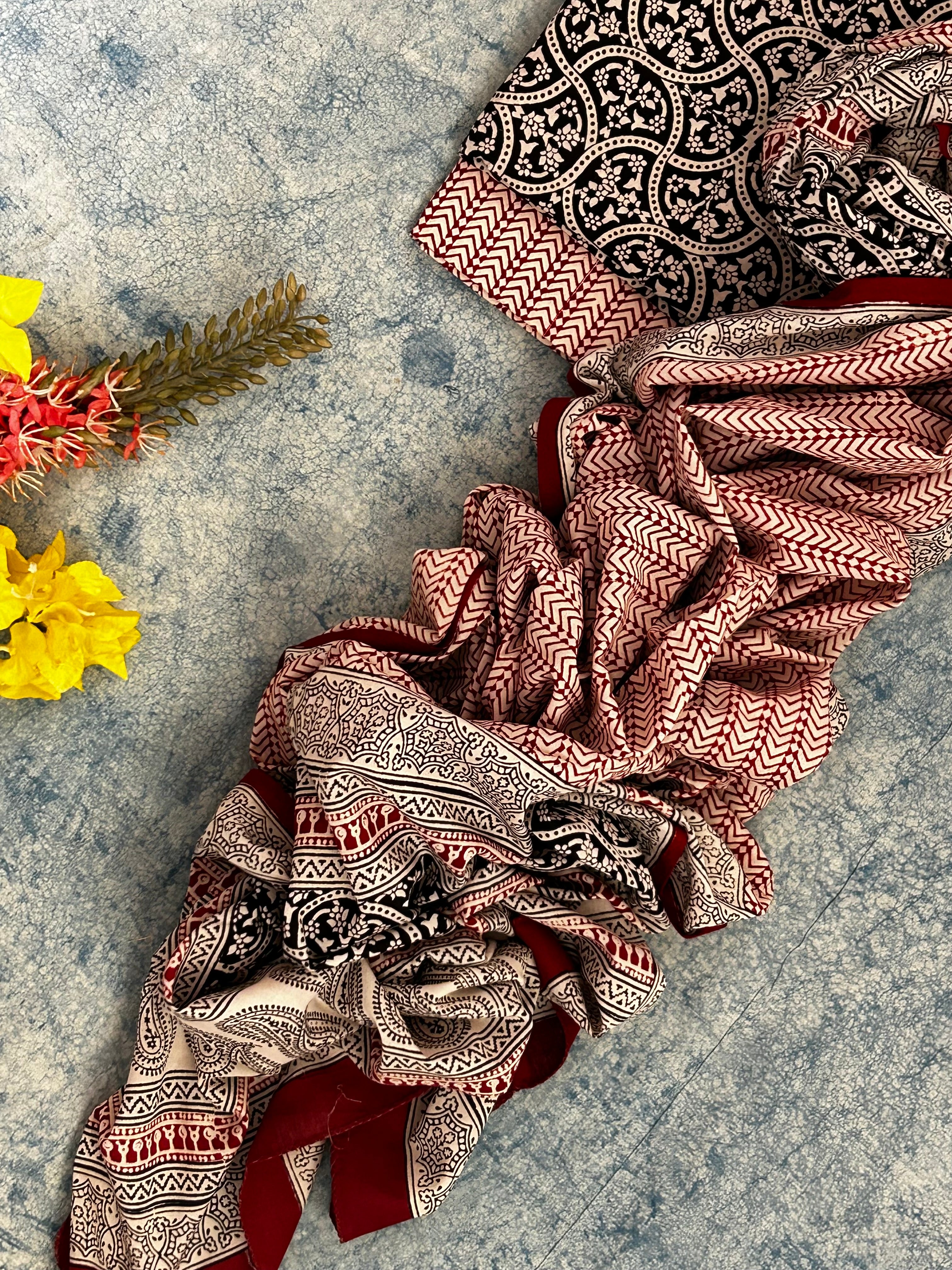 Natural Dyed Bagh Block Print Cotton Suit