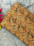 Handspun & Handwoven 2.5m Cotton Fabric With Handdone Pedana Kalamkari
