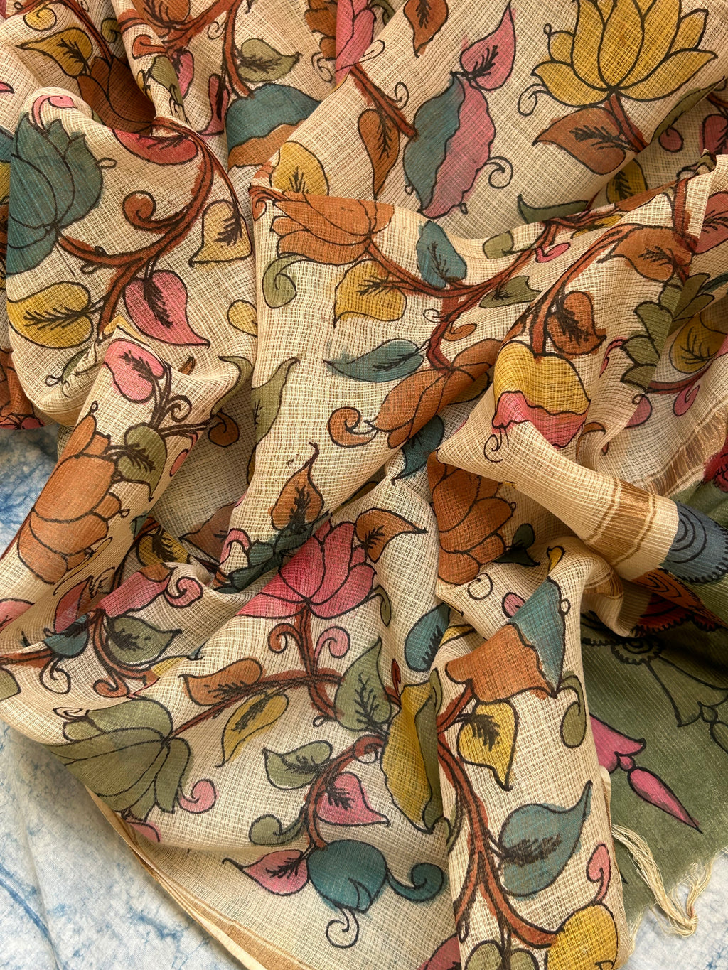 Handwoven Handpainted Kalamkari Set
