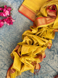 Handwoven Tissue Maheshwari Kurta Dupatta Set