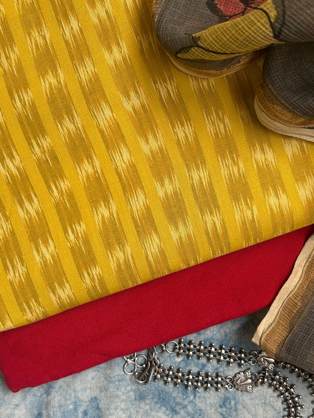 Handwoven Handpainted Kalamkari Set