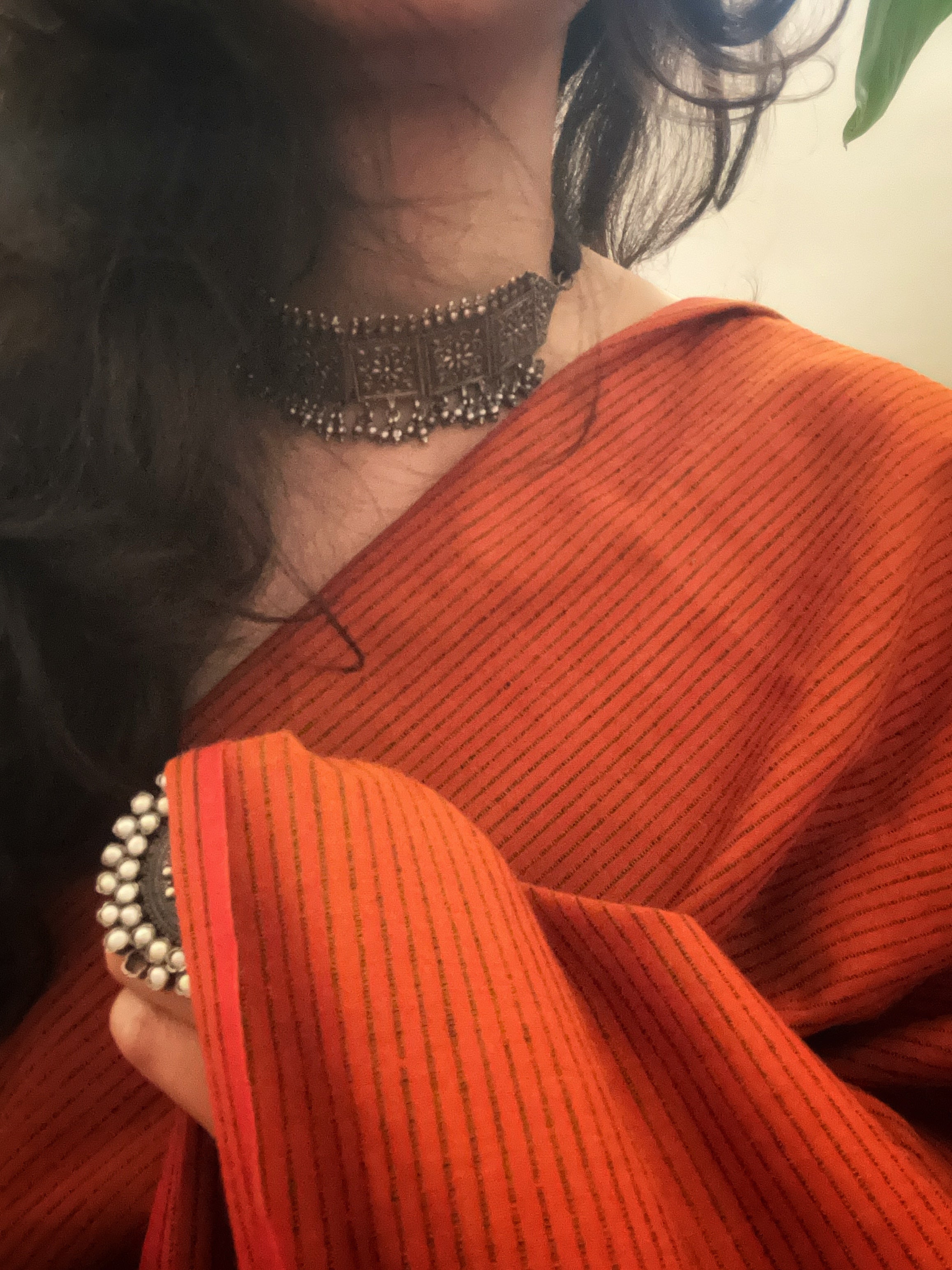 Handwoven 2.5m Fabric - Bright Orange