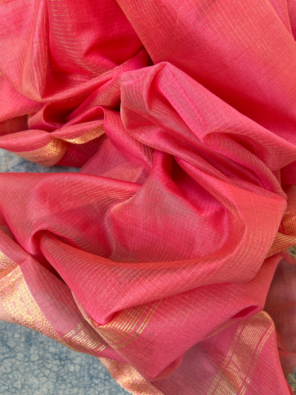 Handwoven Maheshwari Kurta Dupatta Set - Dusty Pink