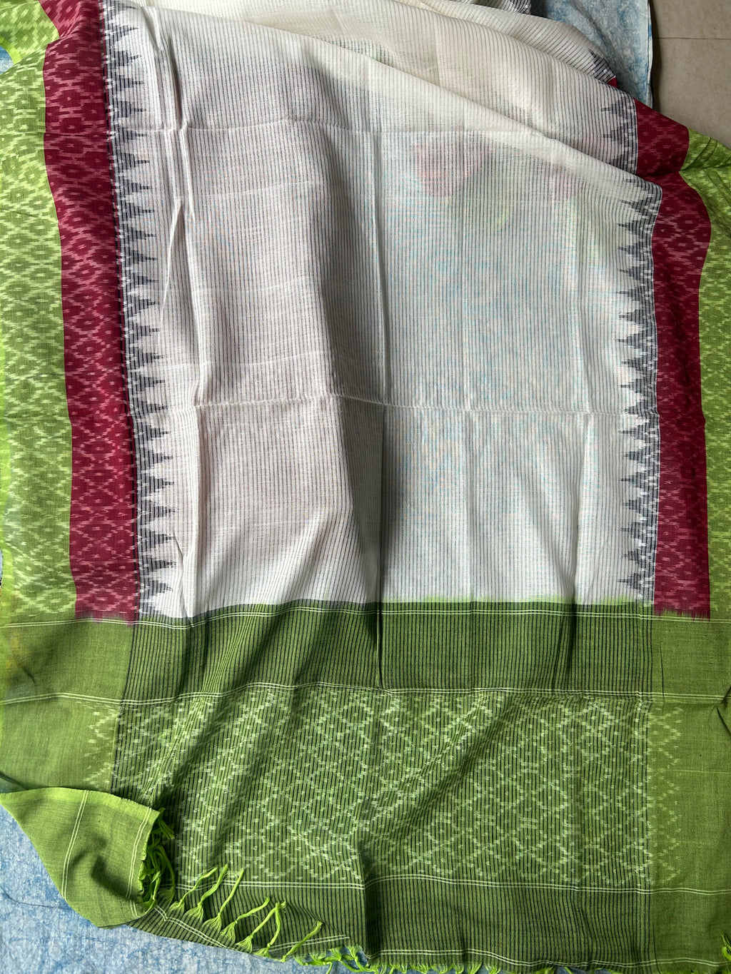 Handwoven Ikat Kurta Dupatta Set