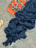 Handcrafted Cotton Suit Set - Multicolour Floral and Peach Orange