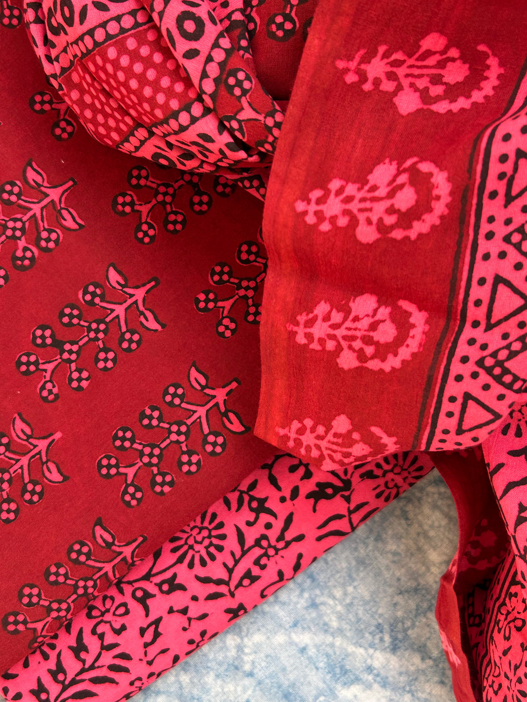 Natural Dyed Bagh Block Print Cotton Suit