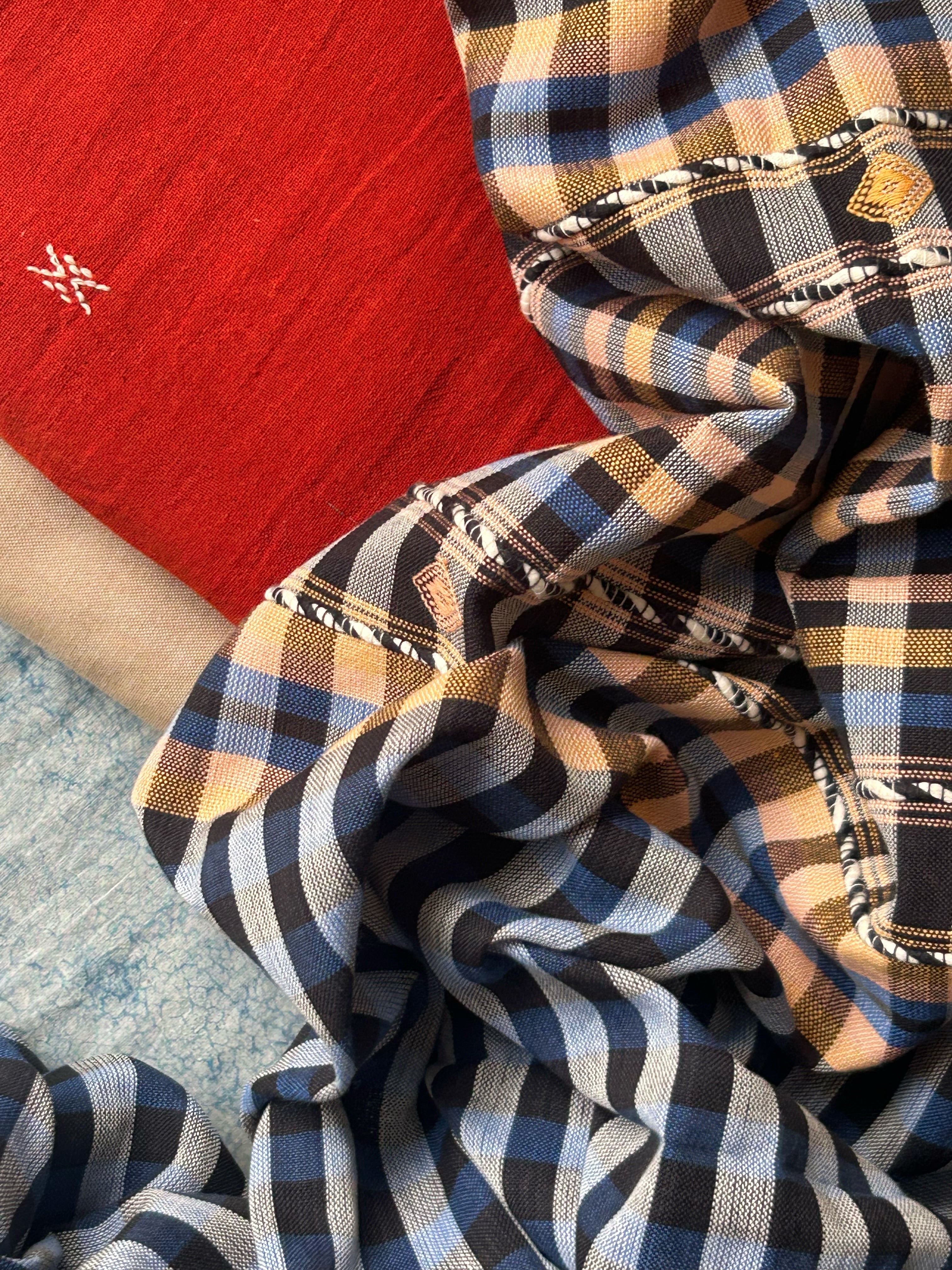 Sunset Sky - Handspun Handwoven Kotpad & Bhujodi Suit Set