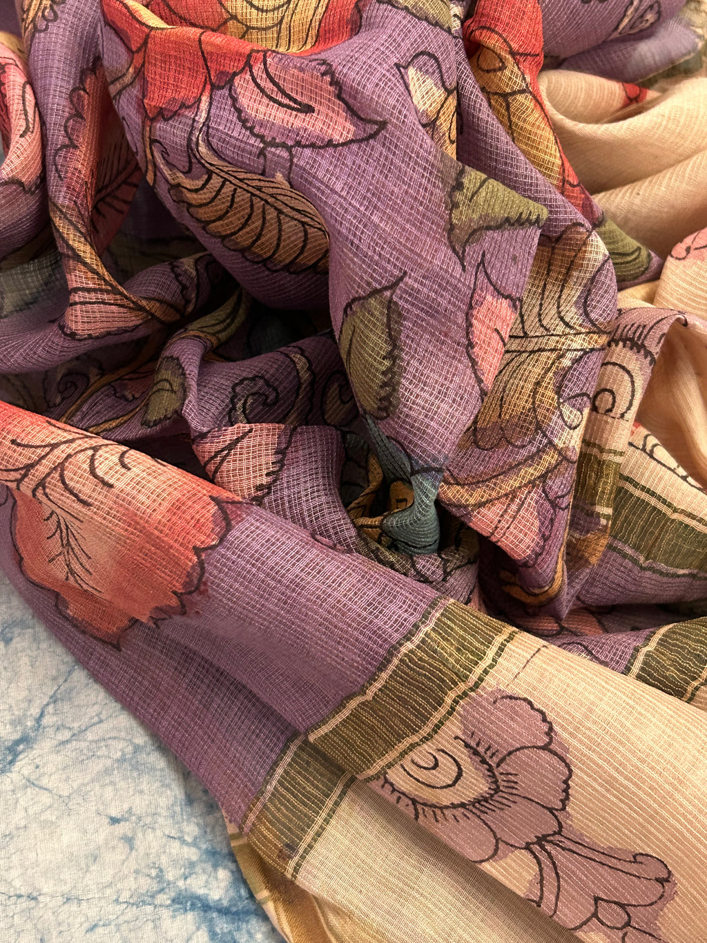 Handwoven Handpainted Kalamkari Set