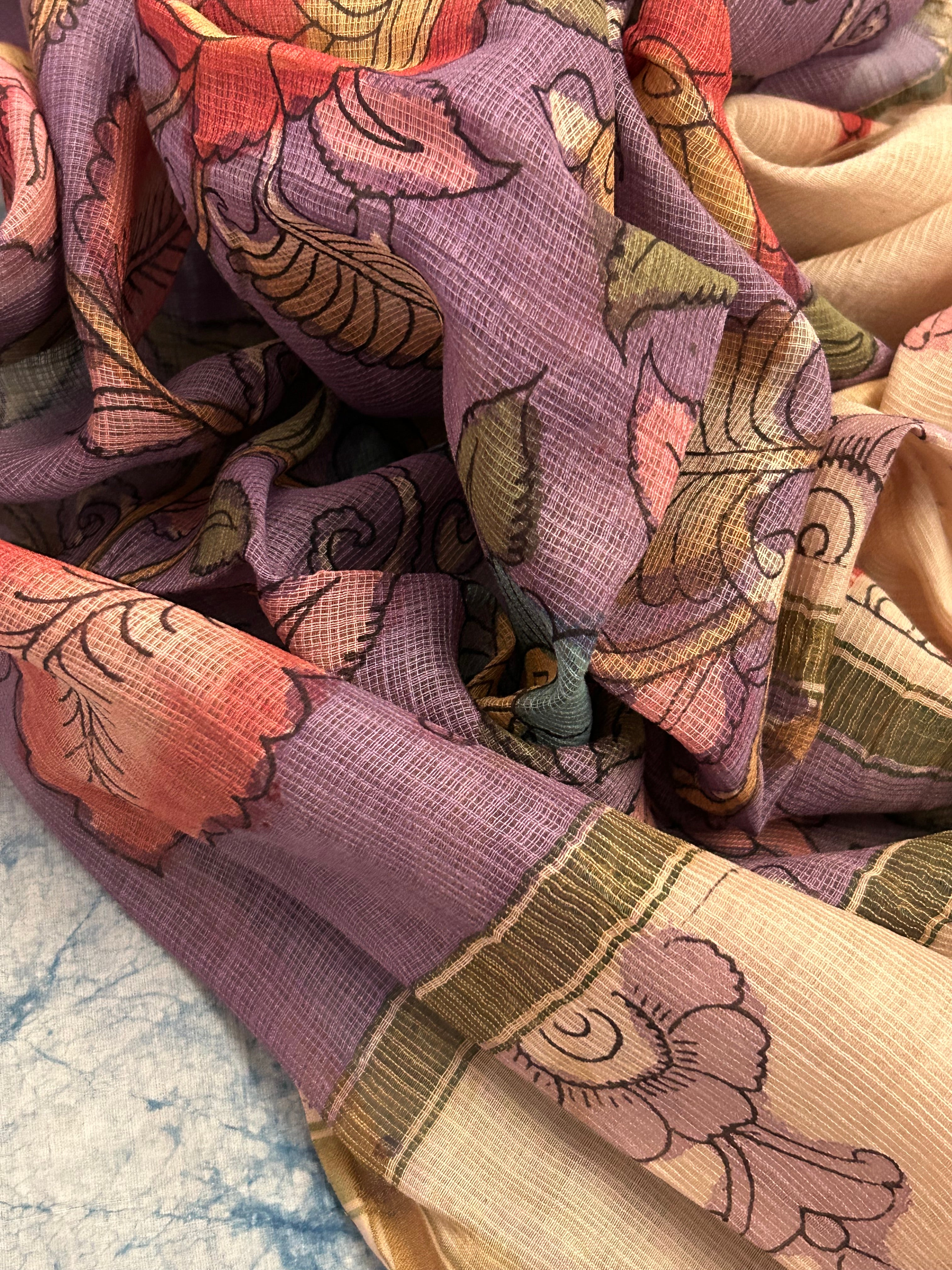 Handwoven Handpainted Kalamkari Set