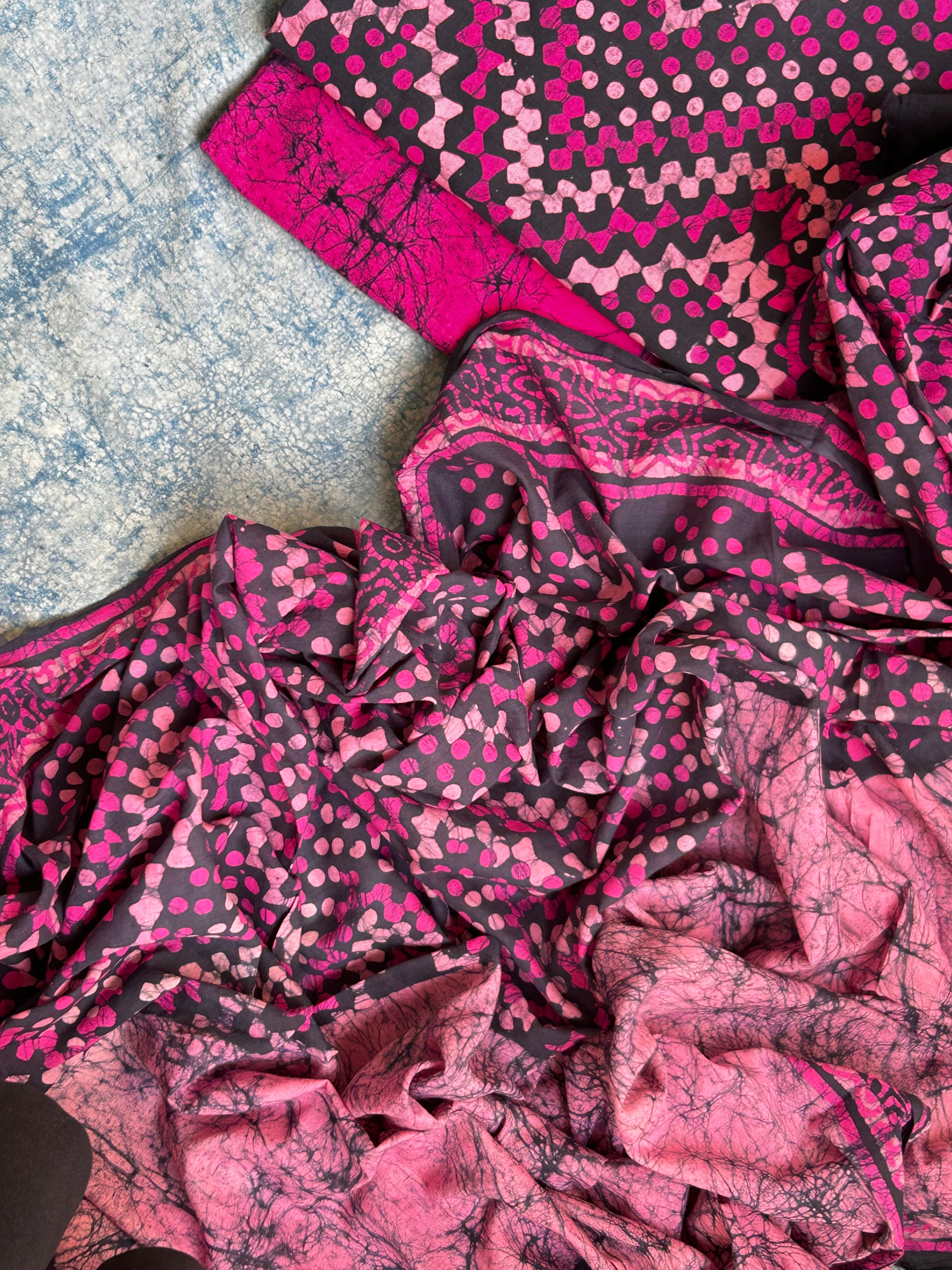 Handblock Batik Cotton Suit