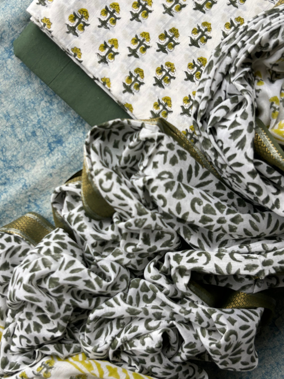 Handblock Azo-free Dye Cotton Suit Set