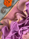 Handwoven Maheshwari Kurta Dupatta Set - Mauve