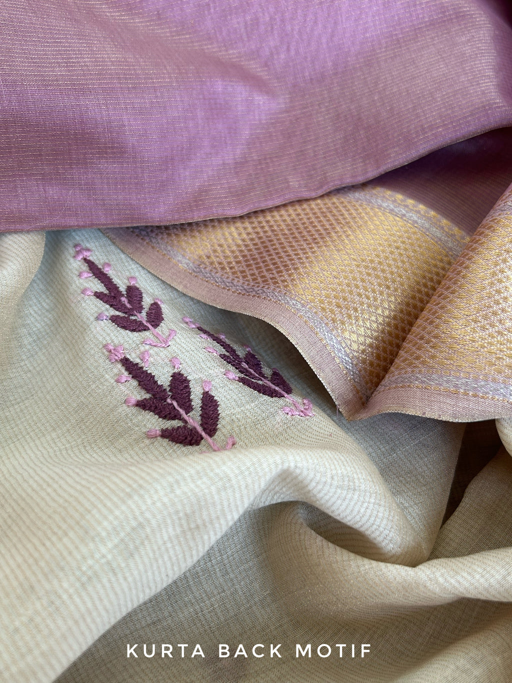 Handwoven Chikankari Work Maheshwari Set