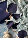 Handwoven Handblock Printed Set - Midnight Blue