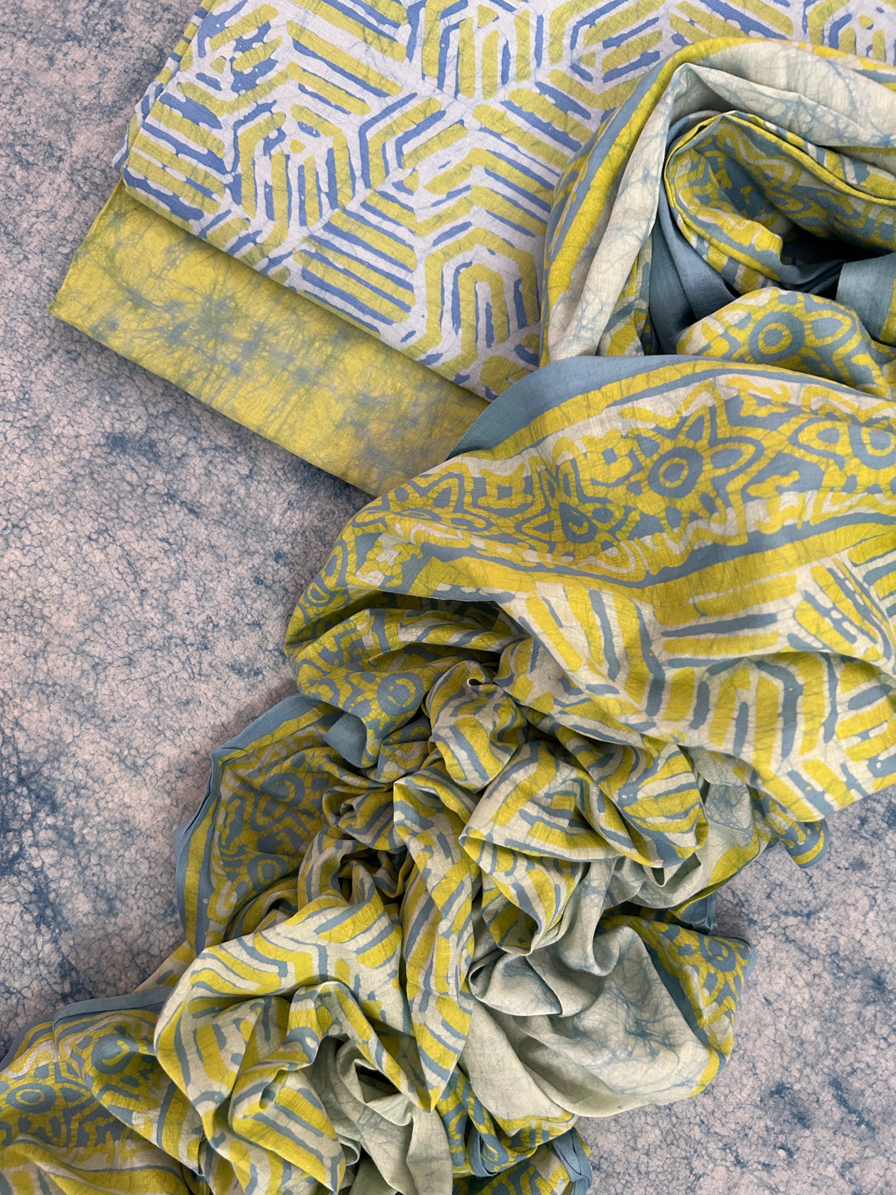 Handblock Batik Cotton Suit