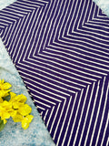 Handblock Print  Cotton Fabric - Purple (3.5m)