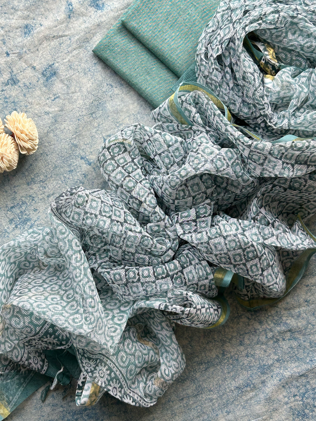 Mridul - Handwoven Handblock Printed Set