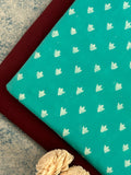 Handblock  Cotton Fabric -  Neon Blue